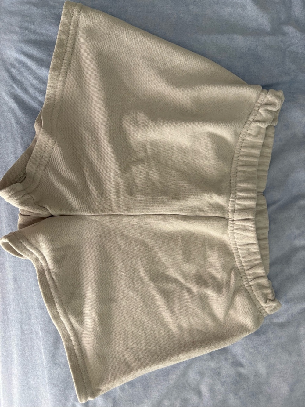 TNA Cream Elastic-Waist Athletic Shorts